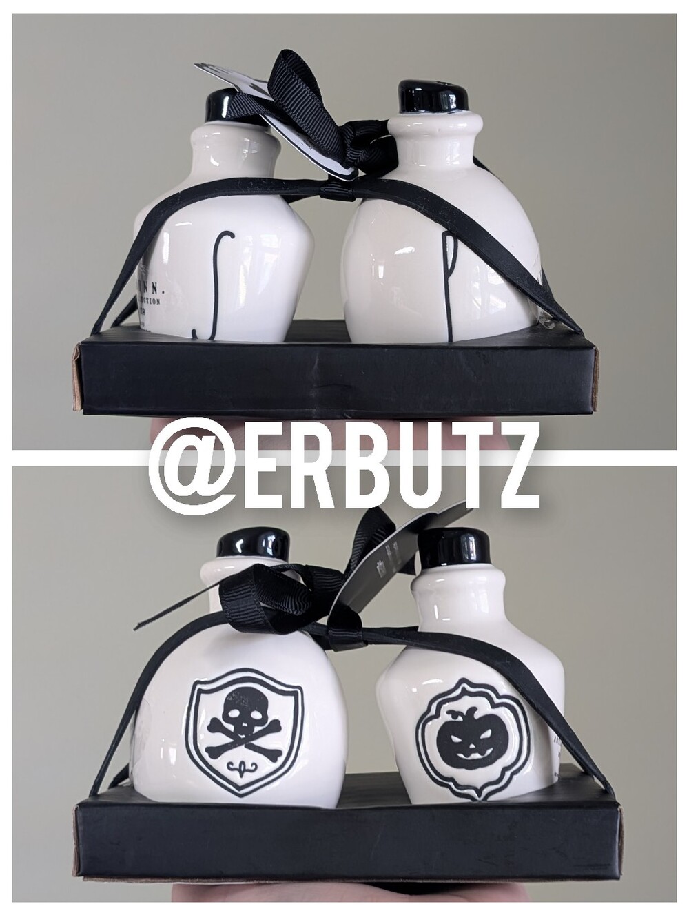 Rae Dunn Halloween Poison Bottle ☠️ Halloween Salt & Pepper Shaker Set